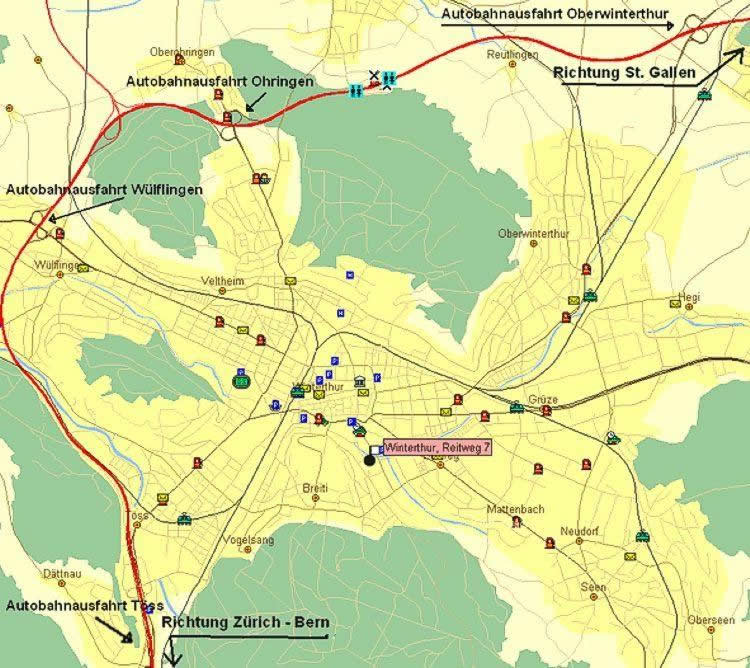 Autobahnzufahrt zum owi gesundheitsforum